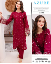 AZURE - 2 PIECE UNSTICED IN DHANAK